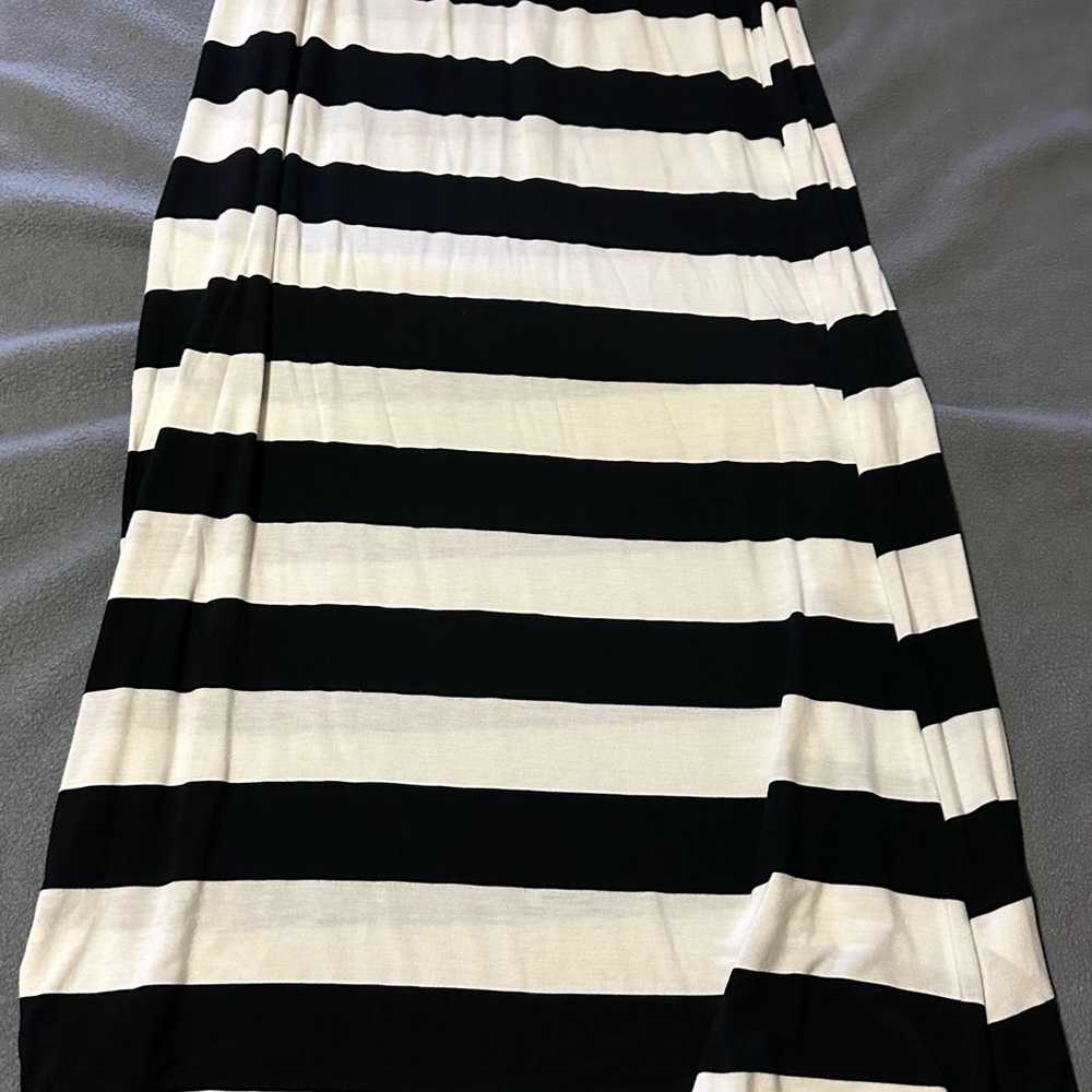 Calvin Klein Black and White Striped Skirt